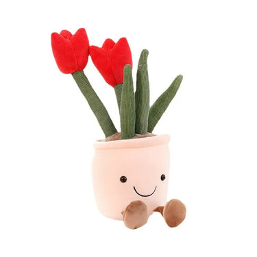 BloomBuddy | Cheerful cuddle fun - Soft plush tulip in playful colors